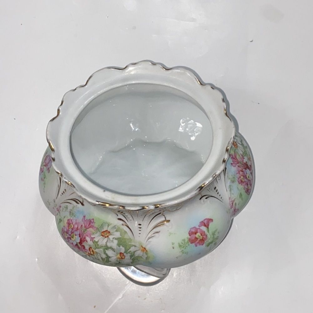 Antique Germany Hand Painted Porcelain Jardiniere